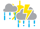 Humid; a t-storm around in the morning
